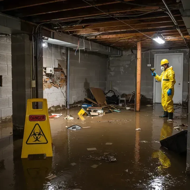 Flooded Basement Electrical Hazard in Wayne, WV Property