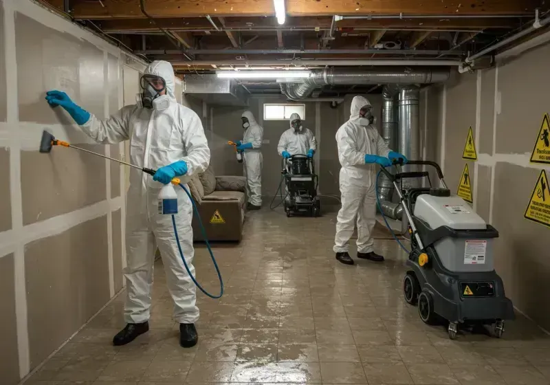 Basement Moisture Removal and Structural Drying process in Wayne, WV